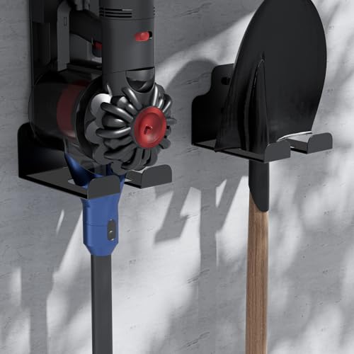 JNIHEEP Garage Organizer Trimmer Rack, Garden Power Tool Hanger Weed Whackers Holder Wall Mounted for Grass Trimmer, Hedge Trimmer, Garage Trimmer, Garden Tools,2 Pack - color: Black 2 Packs