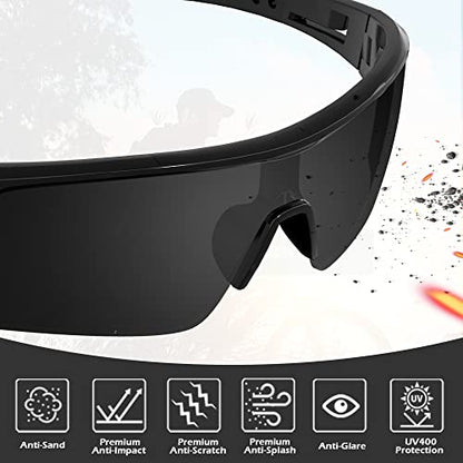 Tinted Safety Glasses for Men Women, Safety Goggles Impact Resistant, ANSI Z87.1+ UV400 Eye Protection, Anti Scratch - color: 12pack-dark Grey