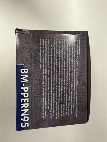 Benchmark Abrasives N95 Niosh Approved Half Mask Respirator Dust Mask for Construction, Cleaning, Workshop (PPERN95)