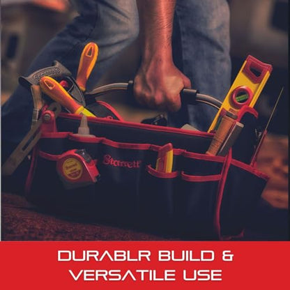 Starrett Zippered Hand Tool Bag - Durable Construction with Exterior & Interior Pockets - Large Size for Easy Storage & Organization - BGL - size: Large