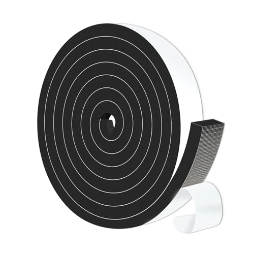 Weather Stripping Door Seal,Weather Stripping,Soundproof,Cold Insulation,High Density CR Foam Insulation Tape for Door, Front Door Frame, Windows,Sliding Door (Black, 1 in x 1/2 in x 13Ft) - size: 1 In x 1/2 In x 13Ft
