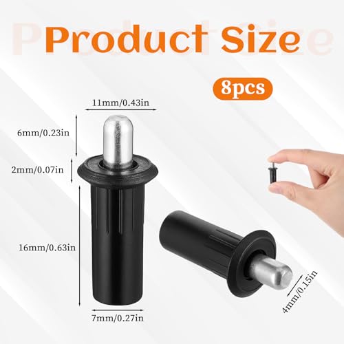 8 Pieces Spring Door Pin Cabinet Door Repair Pins Damper Replacement Repair Pins Plastic Shutter Loaded Furniture Fittings Connector Spring Parts