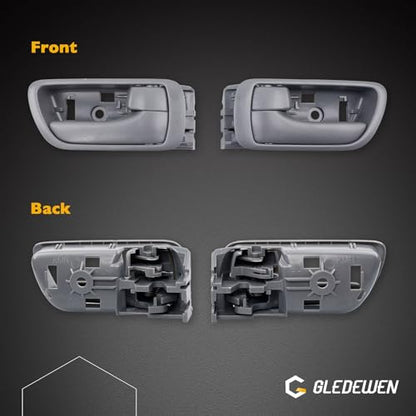 Interior Door Handles Set 4PCS, Front & Rear Inside Left Driver & Right Passenger Side Grey Handle With Door Lock Button, Compatible with Toyota Camry 2002-2006,Replaces# 69206AA021B2 69205AA021B2