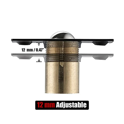 JQK Closet Door Ball Catch Hardware, Stainless Steel Catch Adjustable with Strike Plate, Black Finish 4 Pack, HBC100-BK-P4 - color: Black, size: 4 Pack