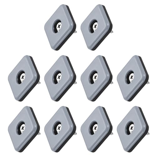 METALLIXITY Screw on Furniture Sliders (30mm/1.18in) 12Pcs, PTFE Square Chair Glides Slider with Screws - for Chairs Sofa Furniture, Black+Blue - size: 30mm/1.18in