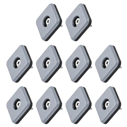 METALLIXITY Screw on Furniture Sliders (30mm/1.18in) 12Pcs, PTFE Square Chair Glides Slider with Screws - for Chairs Sofa Furniture, Black+Blue - size: 30mm/1.18in