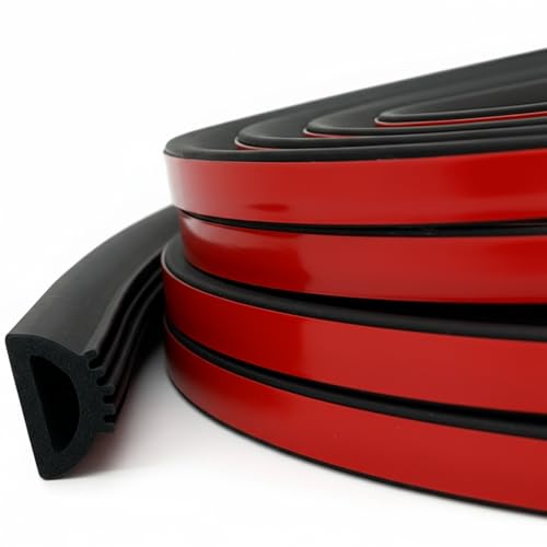Pangda 26Ft D Shape Rubber Weather Stripping Foam Self-Adhesive EPDM Seal Strip for Noise Reduction Waterproof Dustproof for Cars Boats RVs Windows Doors (0.75" W x 0.425" H) - size: 26ft L, style: 0.75" W X 0.425" H