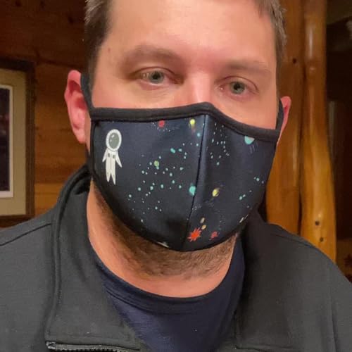 3 Pack Astronauts Dust Mouth Face Mask - Inner White Cotton - Dustproof Saw-Dust Washable - Reusable Comfy - Cotton Protective Breathable Soft Warm Windproof Face Protection for Man and Woman - color: 3 Pack Astronauts