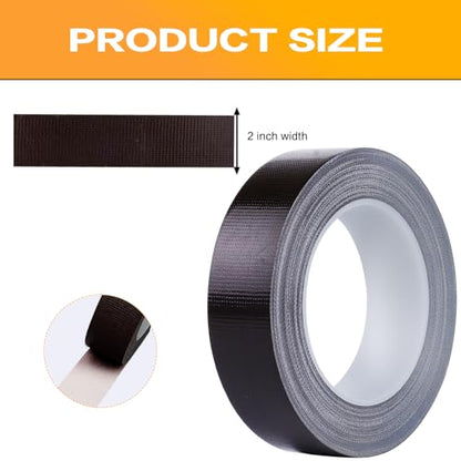 Brown Duct Tape Heavy Duty Waterproof, High Tack Multi-Purpose Cloth Tape 2 Pack, Hand Tearable No Residue Adhesive for Wood, Metal, Furniture Repair, Camping & Packing, 2 Inch x 20 Yards - color: Brown