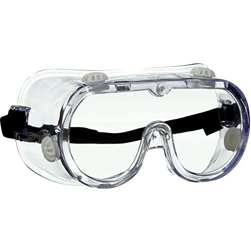 3M Chemical Splash Goggles, Impact Resistant, 99.9% UV Block, Scratch Resistant, Adjustable Fit (91252H1-DC-10)