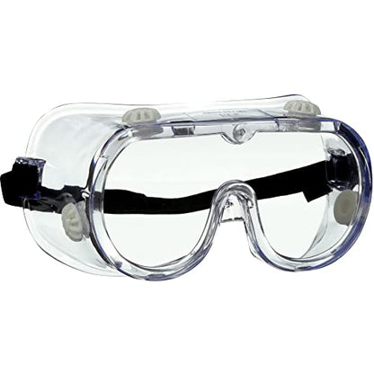 3M Chemical Splash Goggles, Impact Resistant, 99.9% UV Block, Scratch Resistant, Adjustable Fit (91252H1-DC-10)
