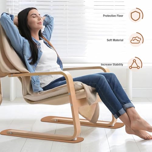 4 Pack Anti-Slip Furniture Rail Pads for Recliners,Sofa,couches. Rubber Recliner Chair Floor Protectors, Coffee Pads to Keep Furniture from Sliding for Hardwood, Carpet, Marble Floor. 30.5''x3.9'' - size: Coffee