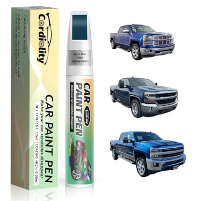 Car Touch Up Paint Sacre Blue Pearl(G1K/WA409Y) for Chevrolet, Color Accurate Car Scratch Repair Remover Pen Fix Auto Paint Chips and Nicks - color: Sacre Blue Pearl(G1K/WA409Y)for Silverado