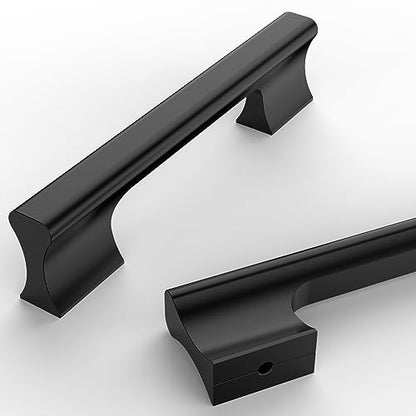 Asidrama 10 Pack 3.75 Inch(96mm) Matte Black Kitchen Cabinet Handles, Cabinet Pulls Kitchen Cabinet Hardware Cupboard Handles Drawer Pulls - color: Matte Black, size: 3.75" Hole Center(96mm), style: 10 Pack