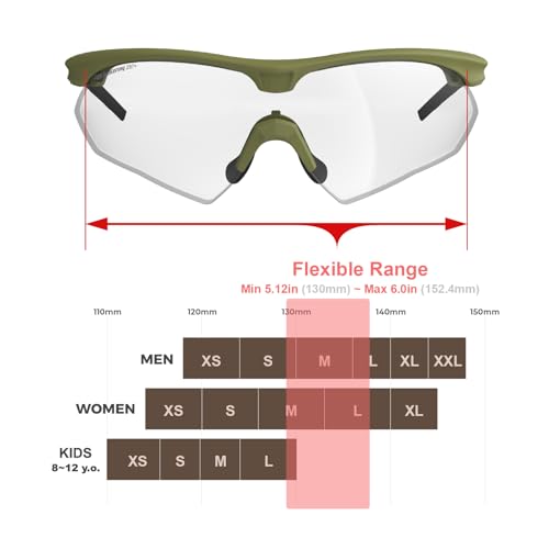 HTS HUNTERSKY S53 anti fog Tactical Shooting Range Safety Glasses Ballistic eye protection Hunting Airsoft Riding Pickleball - color: S53 Green / Clear
