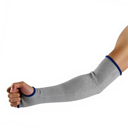 G & F PRODUCTS 100% Kevlar fiber by DuPont Cut Resistant Knit Sleeve, Sold by 6-piece pack - color: Cut Level 5 With Thumslot 18 Inch Grey