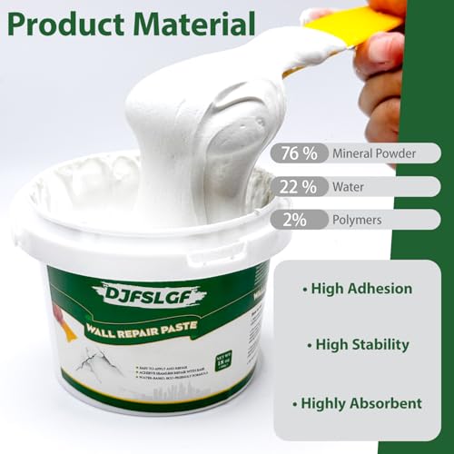 Drywall Patch Repair Kit, 18 Oz Spackle Wall Repair Paste with Scraper, Easy Wall Hole & Crack Mending, Quick Drying, Paintable, Strong Adhesion, Long Lasting Fix for Drywall Plaster Wood