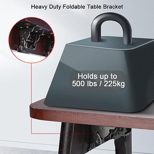 8 Pack Folding Brackets for Table Bed Leg Feet, Self-Lock Hinge Hardware with Screws, Lock Extension Support Foldable Bracket for Furniture Leg, Shelf, Cabinet, Workbench - size: Pack of 8