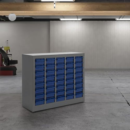 Yeeoy 40 Drawers Parts Cabinet Bolt and Nut Tool Storage Cabinet Part Cabinet Organization Shelves with ABS Material Drawer for Tool Hardware Storage, Grey - size: 40 Drawers