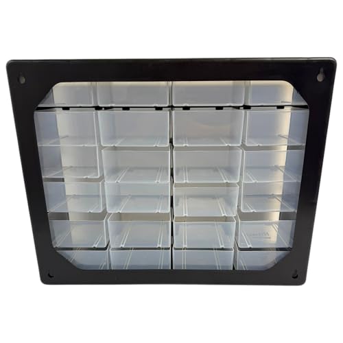 Homak 24-Drawer Parts Organizer, Black, HA01024152 - size: 24-Drawer