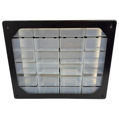 Homak 24-Drawer Parts Organizer, Black, HA01024152 - size: 24-Drawer