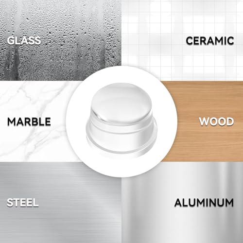 Upgraded Door Bumper 1.5" Clear Silicone | Self-Adhesive Door Knob Wall Protector |Large Rubber Door Stops for Wall Protection & Noise Reduction | 2 Pack - size: 2 Pack