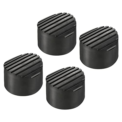 MECCANIXITY Ladder Non-Slip Feet Mat 76mm ID Rubber Round Telescopic Ladder Accessories Pad Cover Cushion for Ladder Protection Black Pack of 4 - size: 76mm
