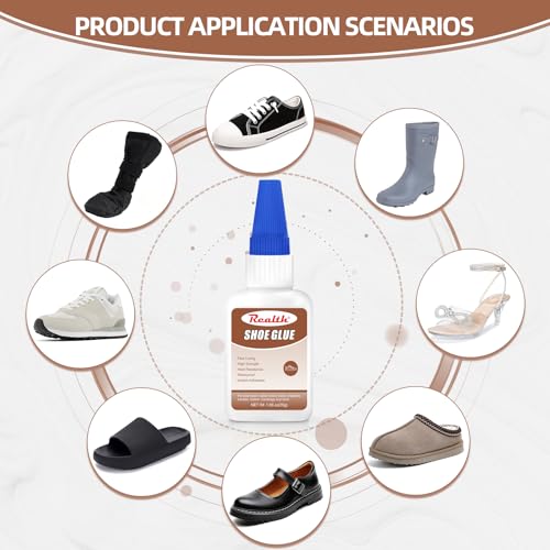 Shoe Glue Sole Repair - 60g Clear Strong Adhesive for Sneakers, Boots, Leather, Sandals, Rubber Soles, Handbags - with Anti-Clog Cap - size: 60g, style: Shoe Glue