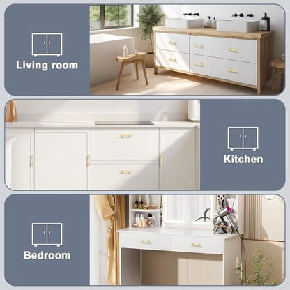 5Pack Hole Centers 2.5inch(64mm) Gold Champagne Cabinet Handles T Shaped Kitchen Cabinet Pulls Hardware Pull Handle for Cabinets Dressers 4inch Total Length - color: Champagne Gold, size: Hole Centers: 2.5inch