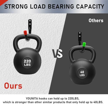 6 PCS Heavy Duty Garage Wall Hooks for Hanging, Loading Capacity 200 LBS for Storage Hooks, 3.8inch Hanging Hook for Garage Organization,Wall Mount Utility J Hook with Wall Anchors and Screws - style: 6 Pack-3.8"