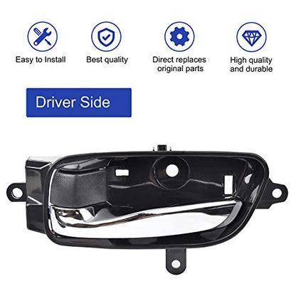 Driver Side Inside Interior Door Handle Front Rear Left with Repair Kit for 2013-2017 Nissan Altima Pathfinder, 2015-2017 Titan, 2016-2017 Titan XD, 2015-2017 Nissan Murano - size: Driver Side