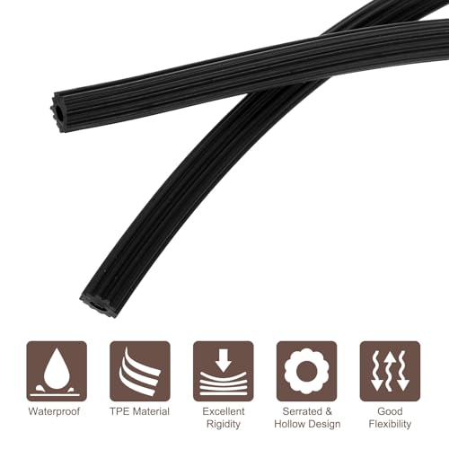 uxcell TPE Screen Spline, 0.2"x39.4ft Round Window Screen Repair Retainer Spline for Door Window Screens Replacement (12 Meter, Black) - size: 0.2" x 39.4ft