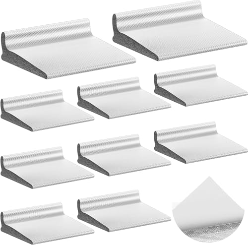 Pangda 10 Pcs Door Corner Seal, Self Adhesive Frame Door Corner Seals Raised Behind Weatherstripping for Noise Isolation and Weather Protection (Classic,White) - color: White, size: Classic