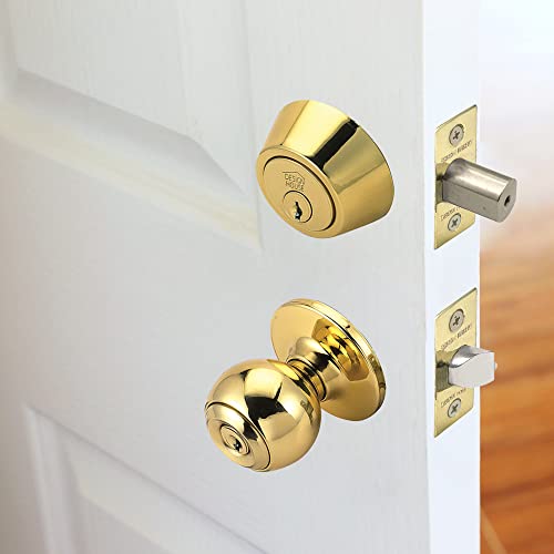 Design House 786103 2-Way Replacement Square Corner Deadbolt Latch Polished Brass - color: Polished Brass