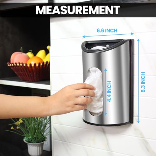 Utopia Kitchen Grocery Plastic Bag Holder and Dispenser Small, Easy Wall Mount Bag Saver, Stainless Steel, Silver - color: Silver, size: Small (Pack of 1)