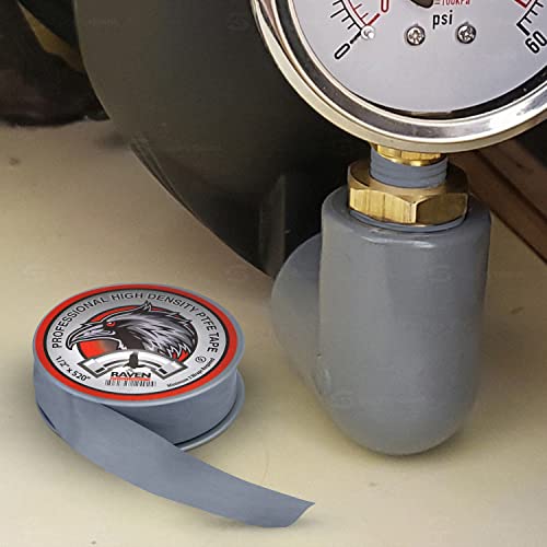 Supply Giant UUD12520H-5 PTFE Thread Seal Tape for Plumbers, Gray 1/2 Inch x 520 Inch (Pack of 5 Rolls) - size: 1/2, style: Pack of 5
