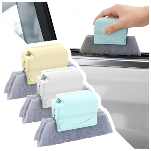 3PCS 2026 Upgraded Car Window Track Cleaner Kit,Hand-Held Window Track Cleaning Tools Kit for Windows Tracks,Narrow Gaps,Portable Windows Sill Cleaner Tool for Most Vehicles