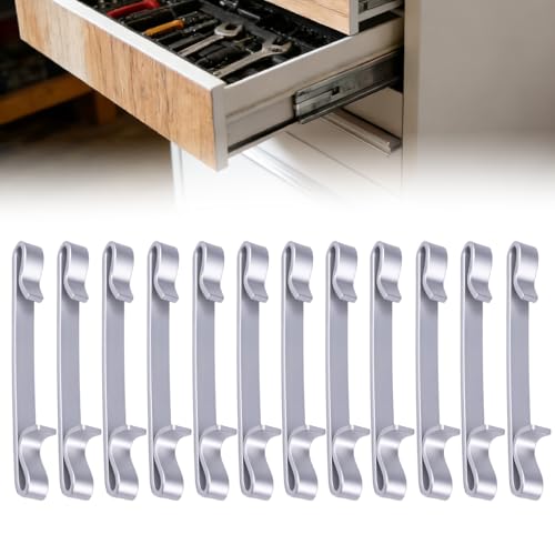 12Pcs Tool Box Drawer Slide Retaining Keeper Clips Fit for Napa Mac Matco Proto Sears Craftsman Tool Boxs Chest Clip Early 2'' Double Loop Pull Out Stop Style Tool Box Drawer Slides Replacement Parts - style: double-ended ring