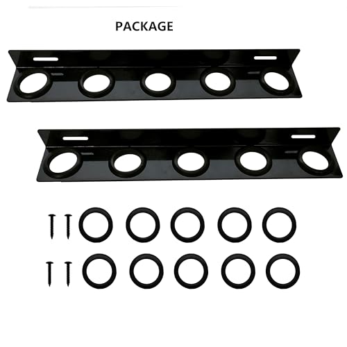 Landscape Hand Trailer Rack for Law Equipment, 5 Holes Hand Tool Storage Holder with Rubber Grommets and Mounting Hardware for Shovels, Rakes, Holes, Pickaxes and Other Straight Handel Tools
