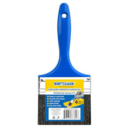 King Origin 4 Inch Paint Brush, 1-Pack, Wide Paint Brush for Painting Walls & Large Surfaces, Stain Brush, Painting Brush - color: 1 Pack, 4 Inch