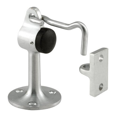 Prime-Line J 4602 4 In. Floor Stop, Solid Brass, Brushed Chrome Finish (Single Pack) - color: Chrome, size: 2-1/8 in. (1 Pack)