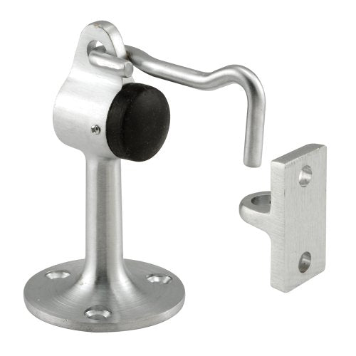 Prime-Line J 4602 4 In. Floor Stop, Solid Brass, Brushed Chrome Finish (Single Pack) - color: Chrome, size: 2-1/8 in. (1 Pack)