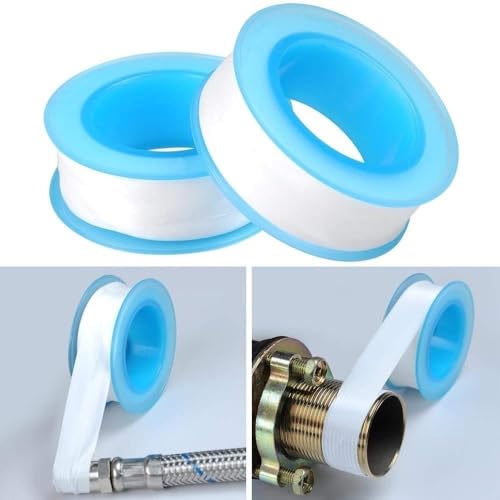 GCQ Teflon Thread Seal Tapes PTFE Thread Seal Tape for Plumbers Sealant Tape for Leak Water Pipe Thread 1/2 inch x 500 inch (5 Pack/White) - size: 1/2-500inch（5 pack）