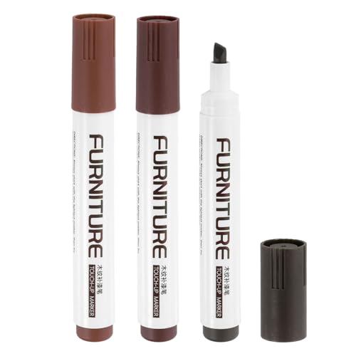 uxcell Furniture Markers Touch Up, 3pcs Furniture Repair Kit Wood Filler Sticks Wood Markers for Scratches Wooden Floor Table Cabinet Laminate Frames, Coffee/Rusted Brown/Chestnut - color: Coffee/Rusted Brown/Chestnut