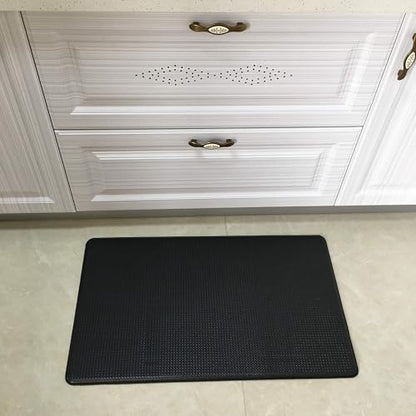 Art3d 18" x 30" x 0.4" (Pack of 1) Kitchen Floor Mat Black, Black - color: Black, size: 30"L x 18"W x 0.4"Th