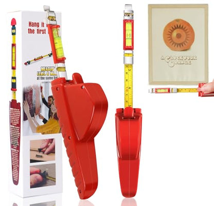 Upgraded All-in-One Picture Hanging Kit with Level, Portable and Adjustable for Hang Pictures, Mirrors, TVs - style: 12MM
