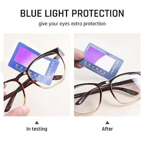TOREGE Clear Safety Glasses, Upgrade Gradient Safety Goggles Eye Protection With Anti-Fog And Anti-Blue Light Lens, Perfect Alt To Regular Protective Eyewear Glass For Men Women(Gradient Brown) - color: Gradient Brown