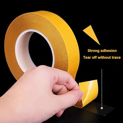 Ultra-Thin Heavy Duty Double Sided Tape - 2 Inch x 66 Feet, Clear Strong Two Sided Stick Mounting Tape for Walls, Woodworking, Crafts, Arts, Etc, Hemming Tape for Fabric, Curtains, No Residue - size: 2Inch x 66Feet