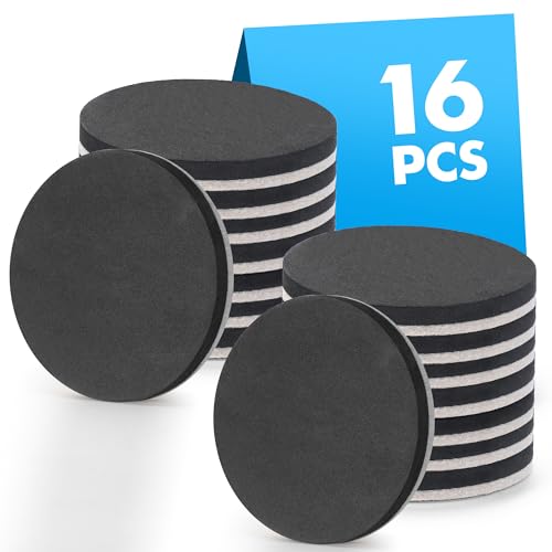 16-Pack Furniture Sliders for Hardwood Floors, Save 80% Effort Safely and Easily, The Glide Tool Set for Heavy Furniture and Appliances, Reusable Floor Protectors and Moving Pads (16 Felt 3.5" Slider)