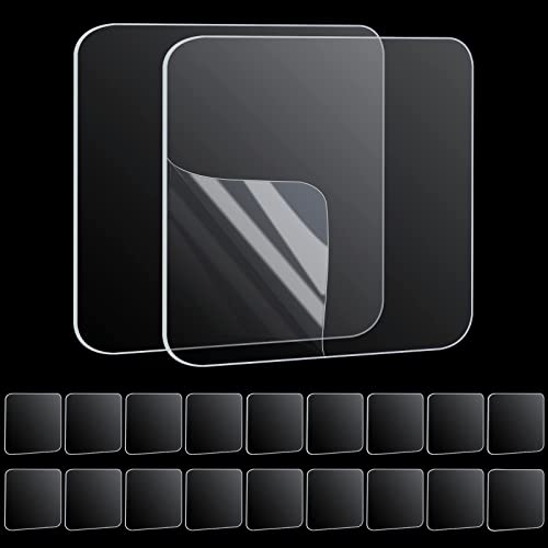 20PCS Double Sided Adhesive Pads for Mounting, 2.36inx2.36in, Sticky Tack Double Sided Tape for Walls Hanging, Two Sided Pre-Cut Squares, 2 Sided Nano Wall Mount Heavy Duty Pad Clear - size: 20PCS 2.36inch x 2.36inch
